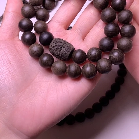 檀香木手串/手链老山檀香阴沉1.2双圈