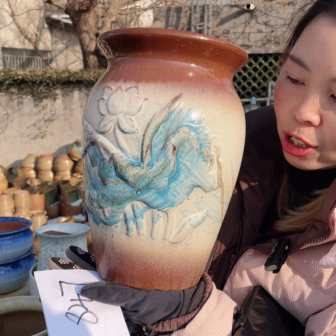 红陶王嫂花盆0216-847