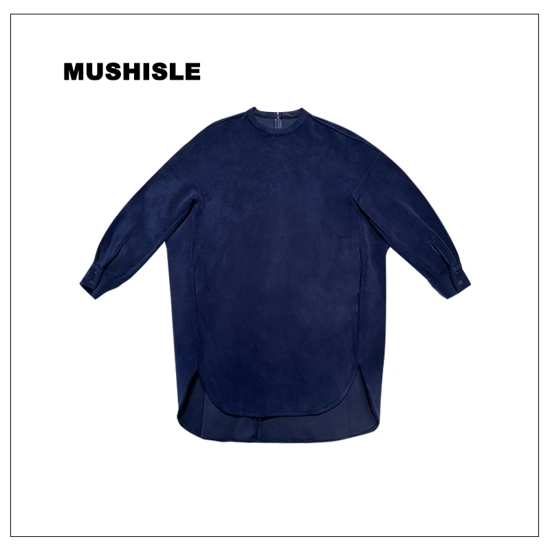 阿又春季纯色显瘦圆领气质舒服宽松成人款卫衣外套X0772