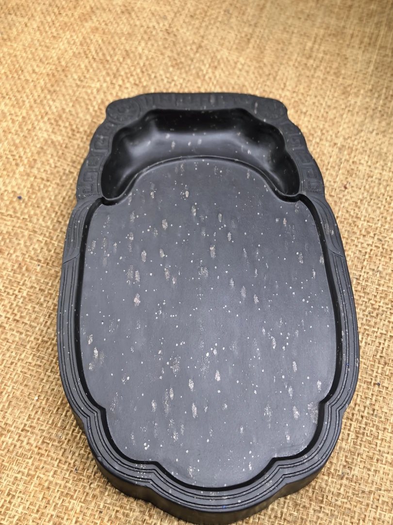 歙砚金星蝉砚尺寸14.4*9*1.8