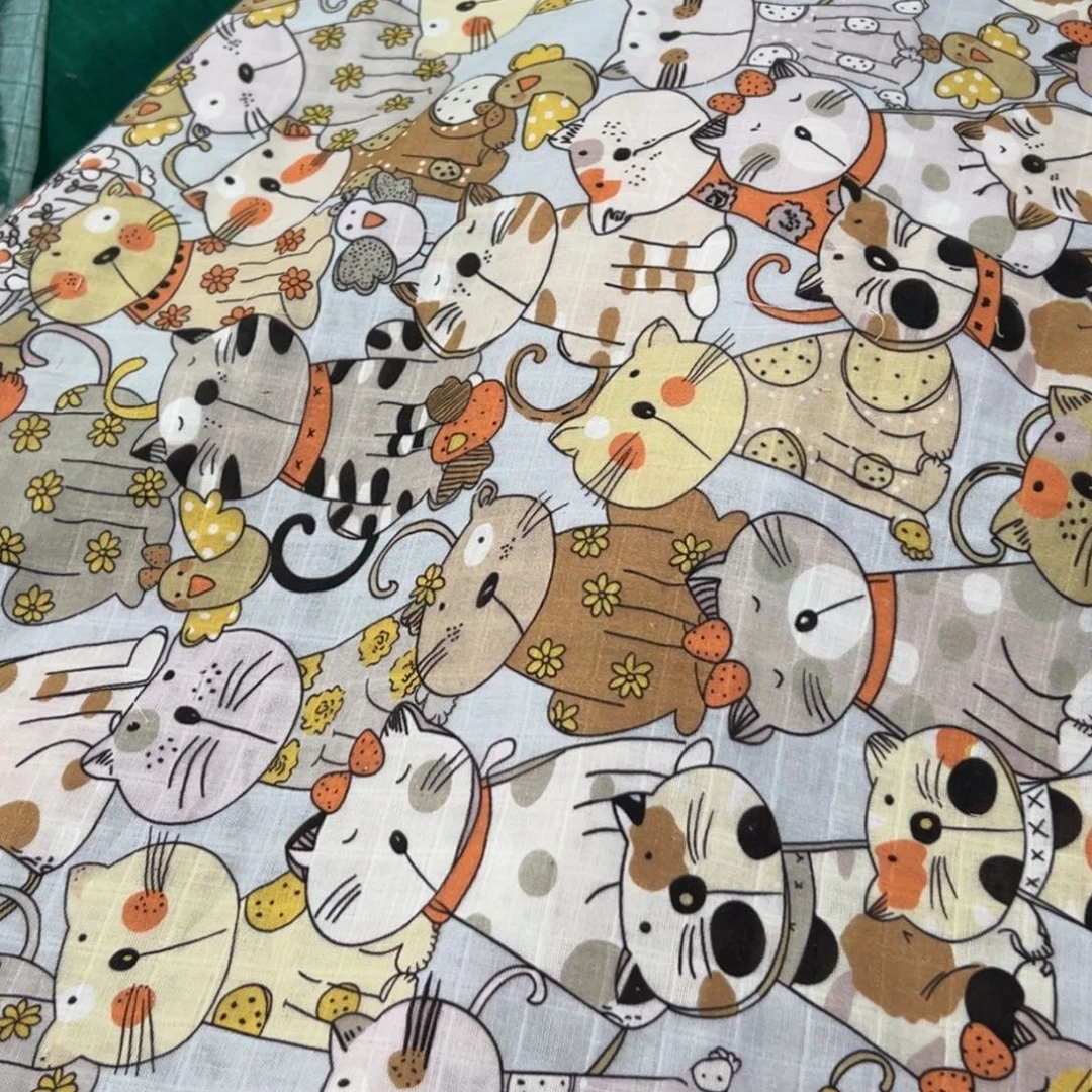 棉一米价1.67米宽纯棉格纹双层纱E