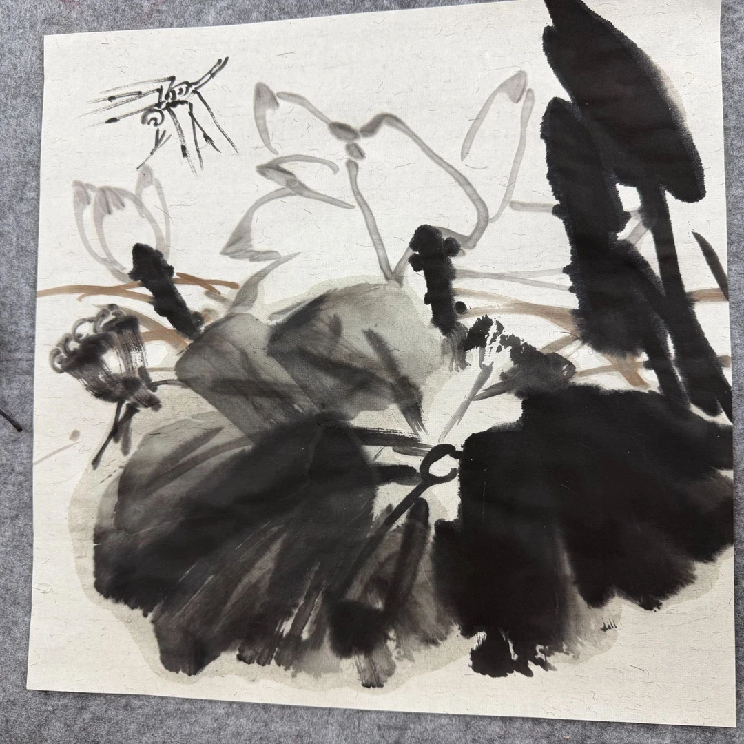 邢院长-大牛老师现场绘画大写意荷花