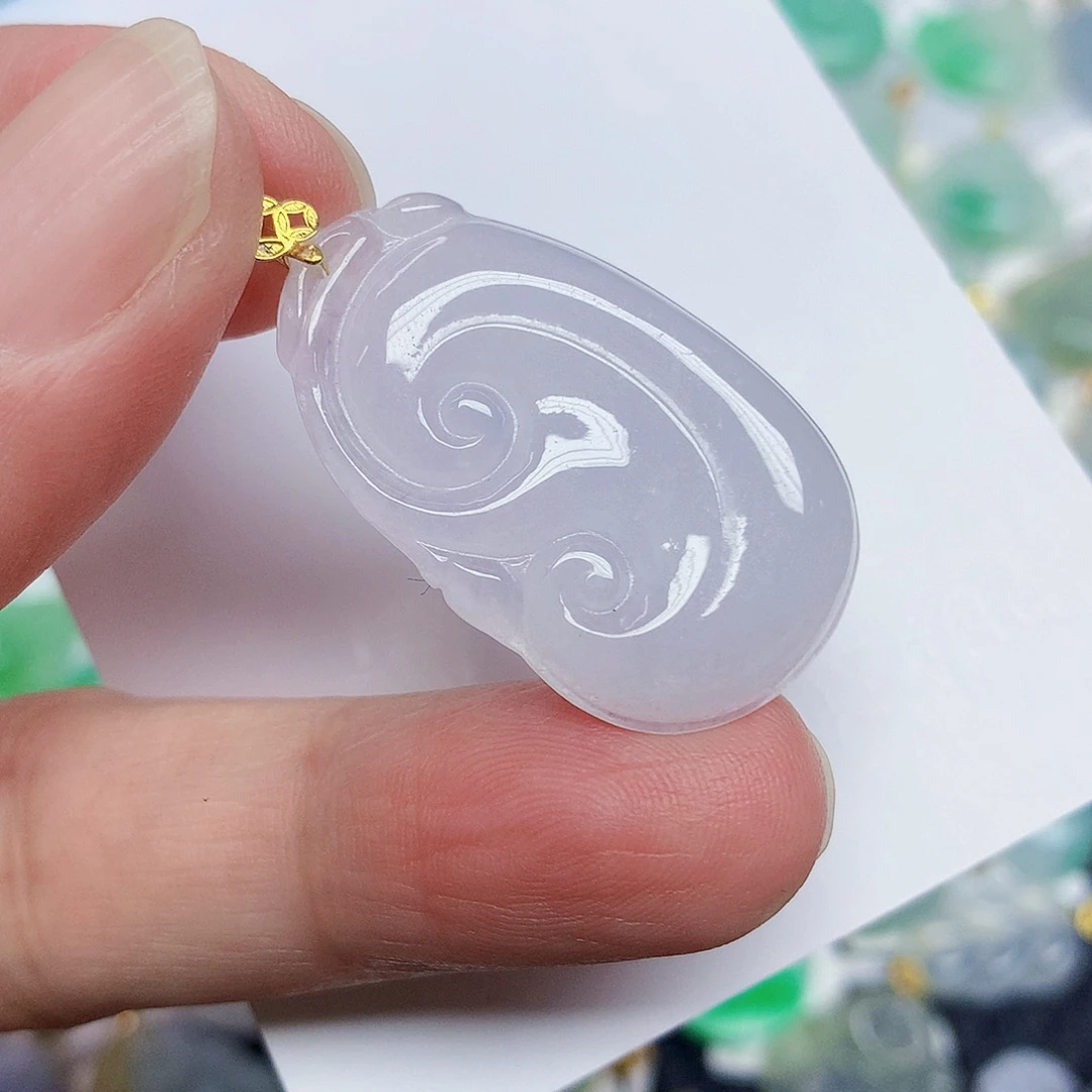 翡翠18K金镶嵌颈饰356779