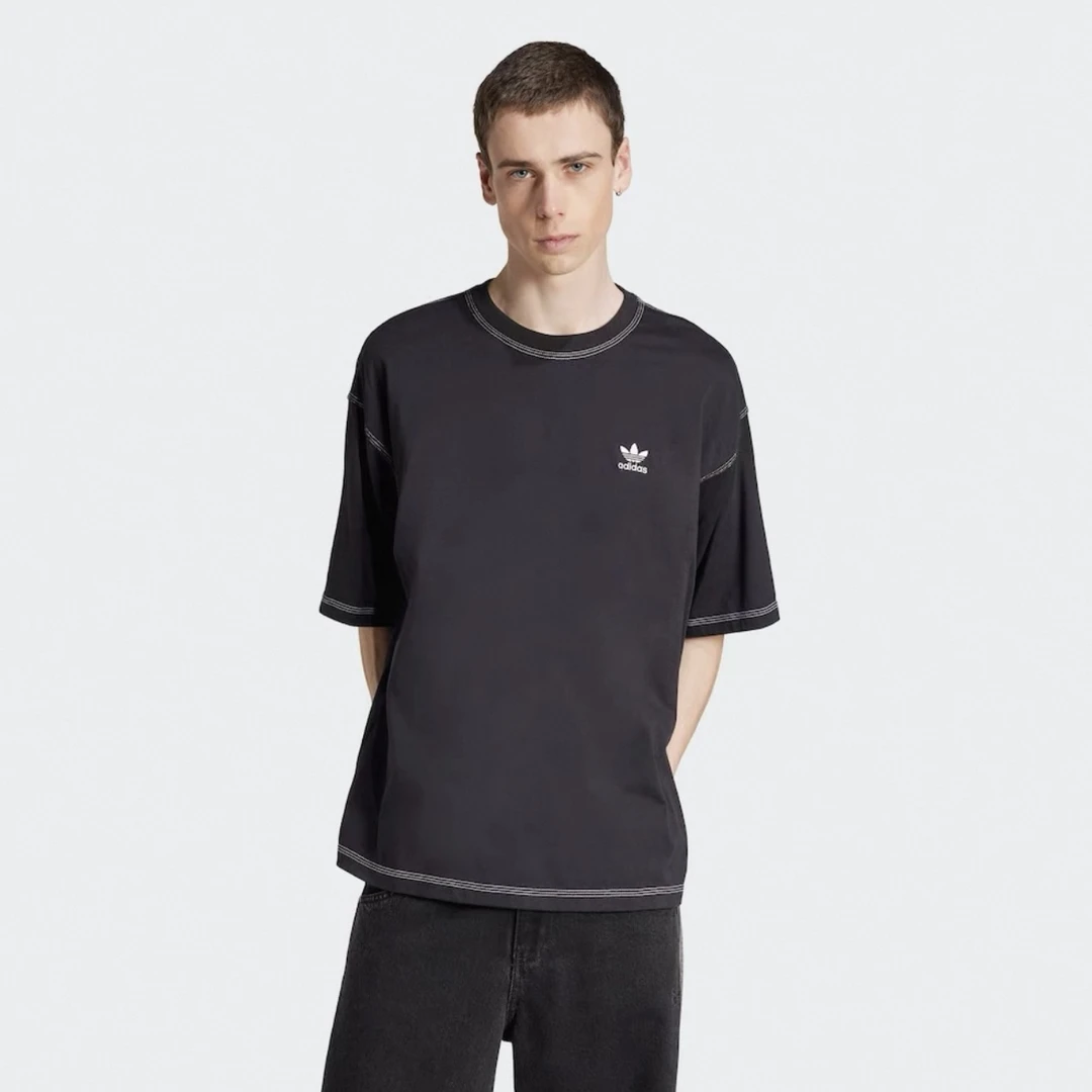 adidas/阿迪达斯三叶草舒适圆领亲肤透气时尚休闲短袖T恤JW0971