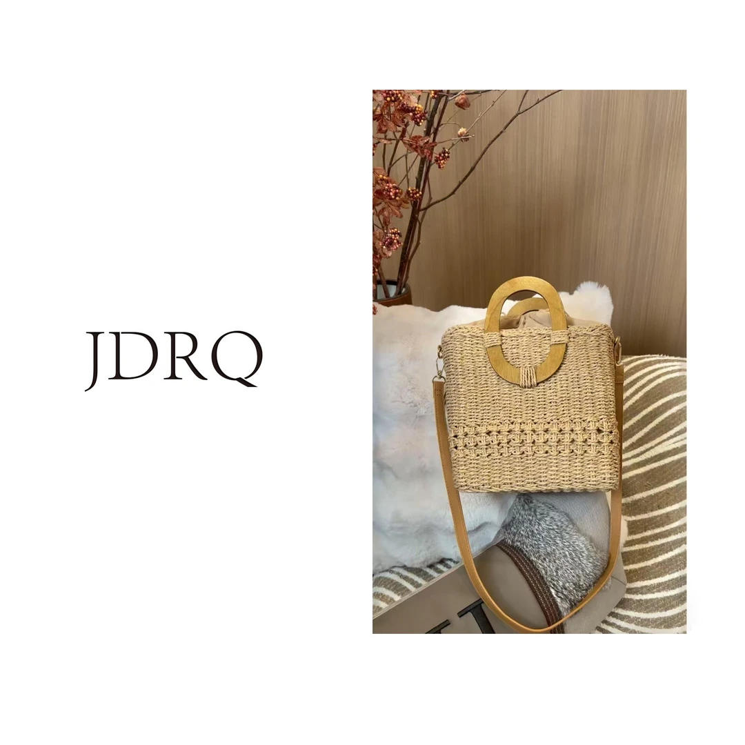 【JDRQ】时尚手工编织度假风手提包90512-32