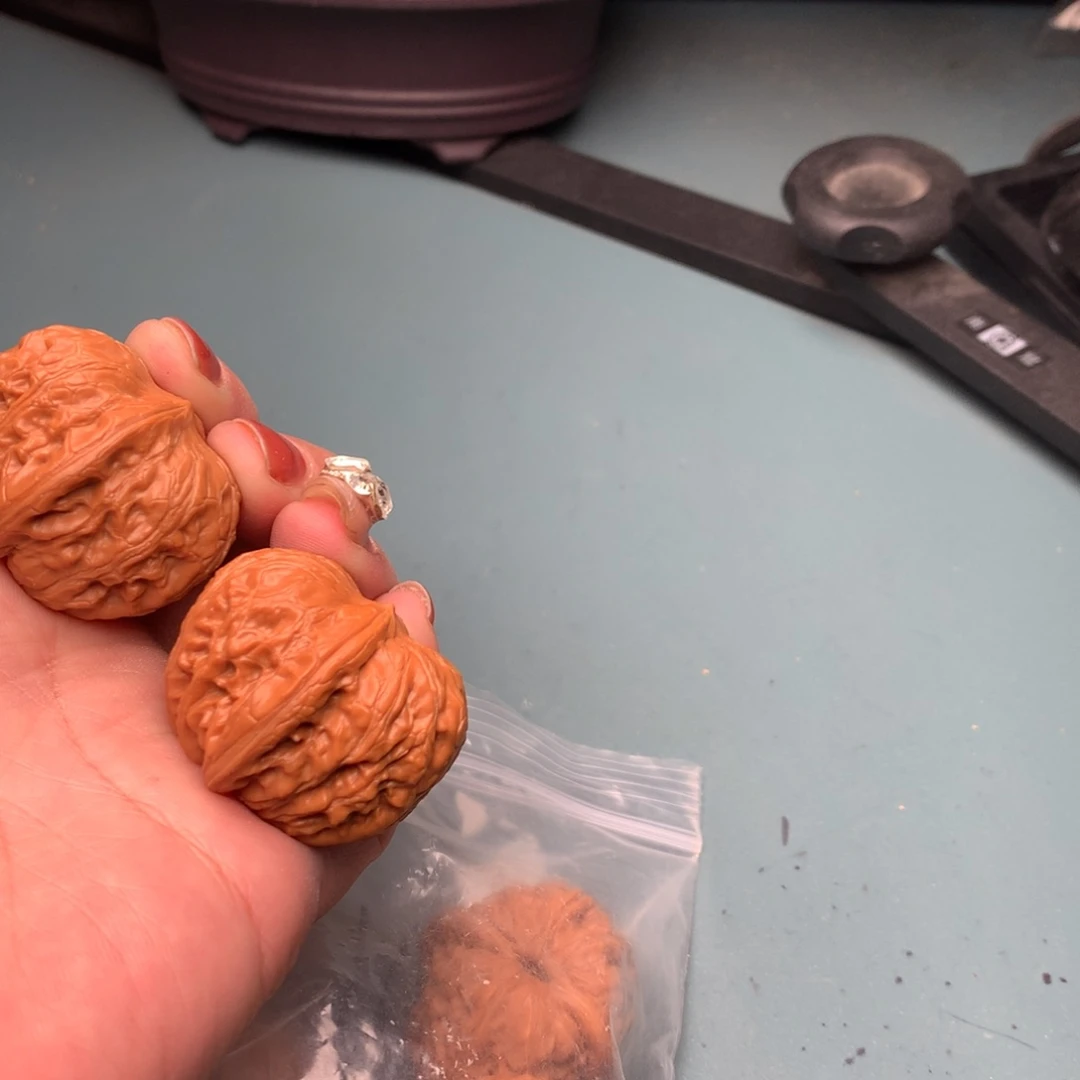 文玩核桃把件元宝4041