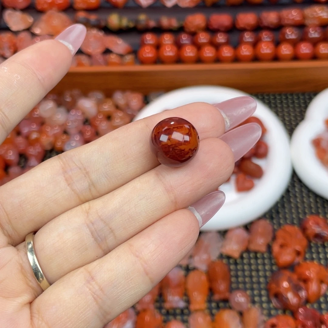 南红玛瑙未镶嵌配饰单珠