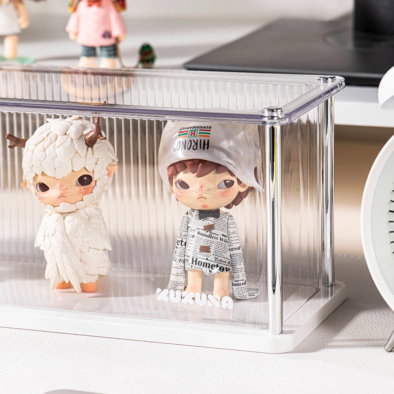 盲盒收纳架展示盒透明防尘公仔手办展示架小野泡泡玛特收纳盒加厚