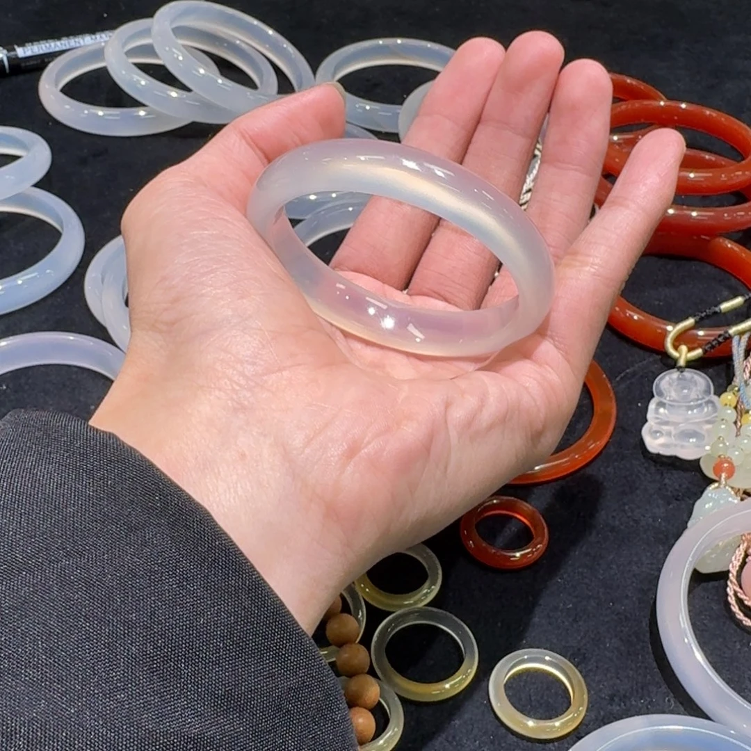 米***粒玛瑙/玉髓未镶嵌手镯28