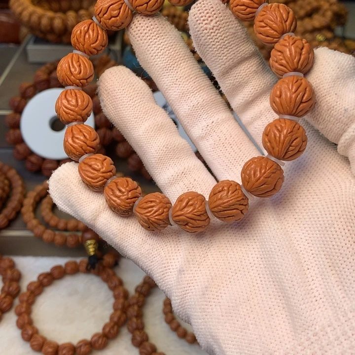 桃核手串秦岭龙纹