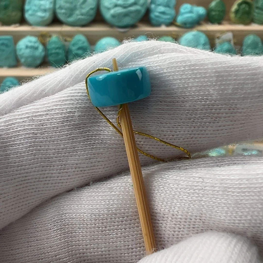 未镶嵌绿松石直切珠9.5x4.8mm
