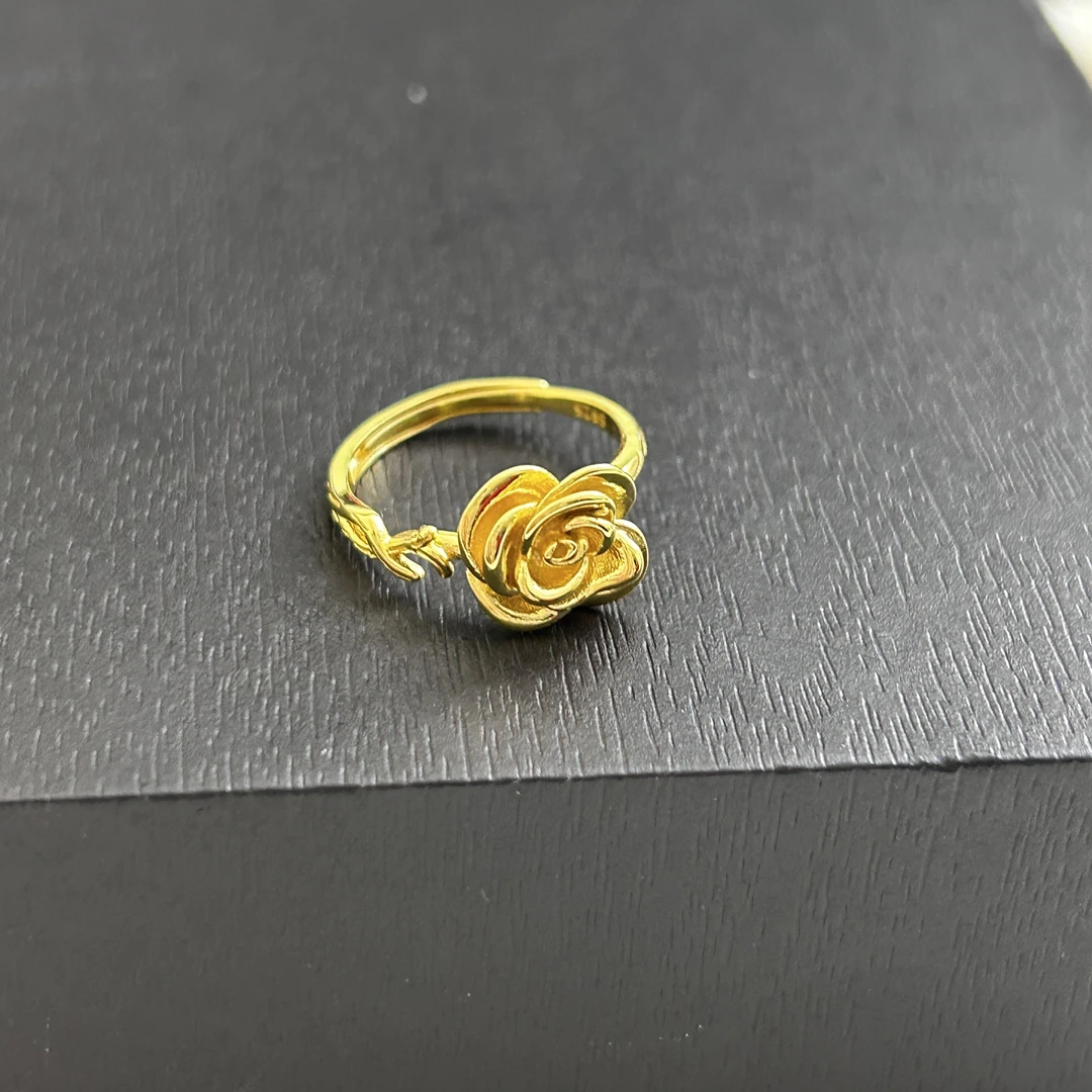 925银戒指 【店长专享】925银玫瑰花戒指YJZ332