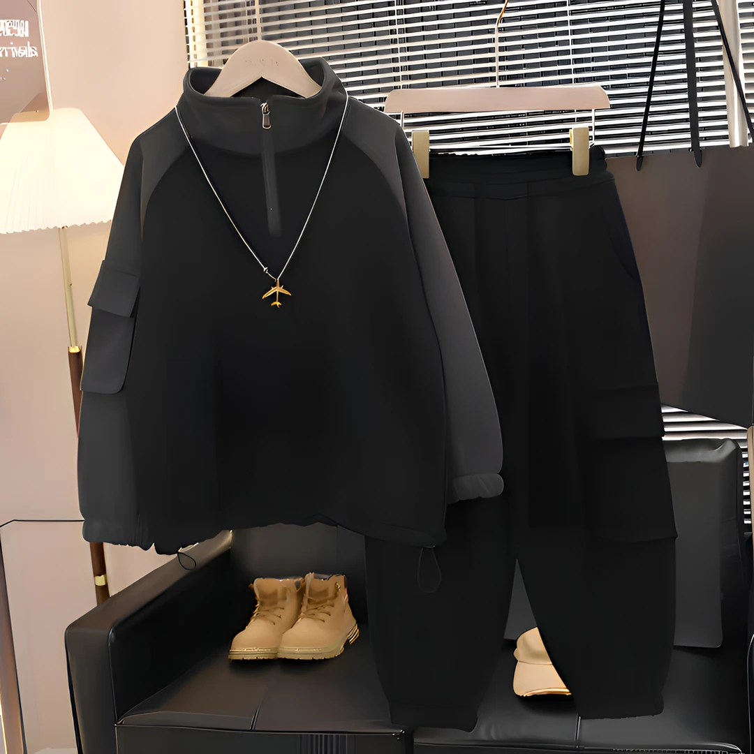 儿童装男童卫衣套装2025春季新款中大童宽松帅气潮款卫衣卫裤套装