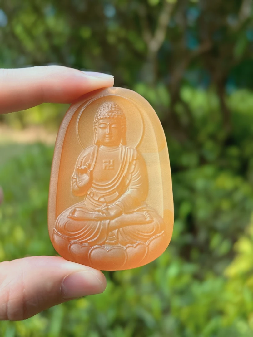 巴西玛瑙大日如来吊牌