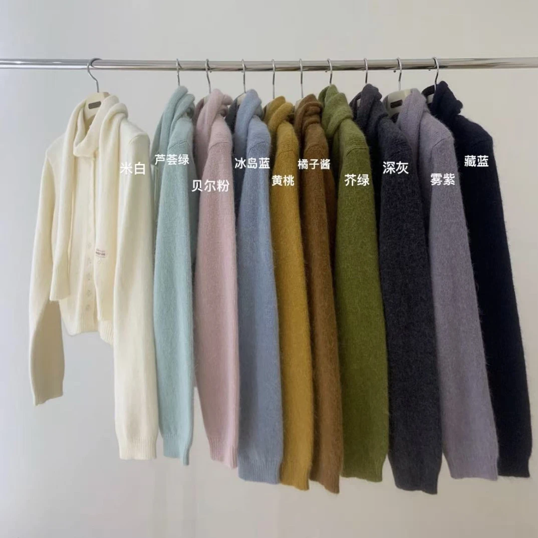 VVS@7131 韩系简约百搭舒适针织开衫（配围巾） 10-19