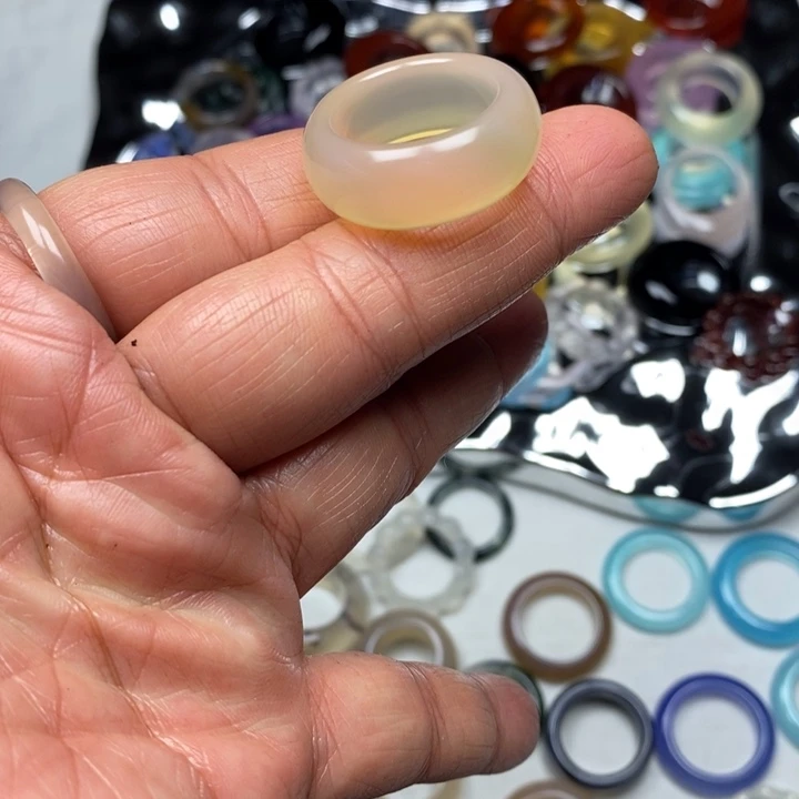 玛瑙/玉髓合金戒指不退不换