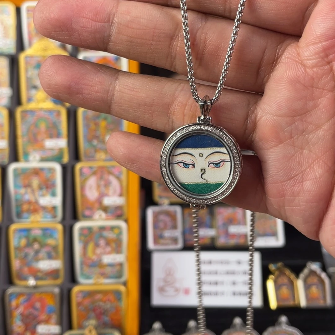 跑***吊坠亮亮热贡唐卡……呼噜手绘艺术