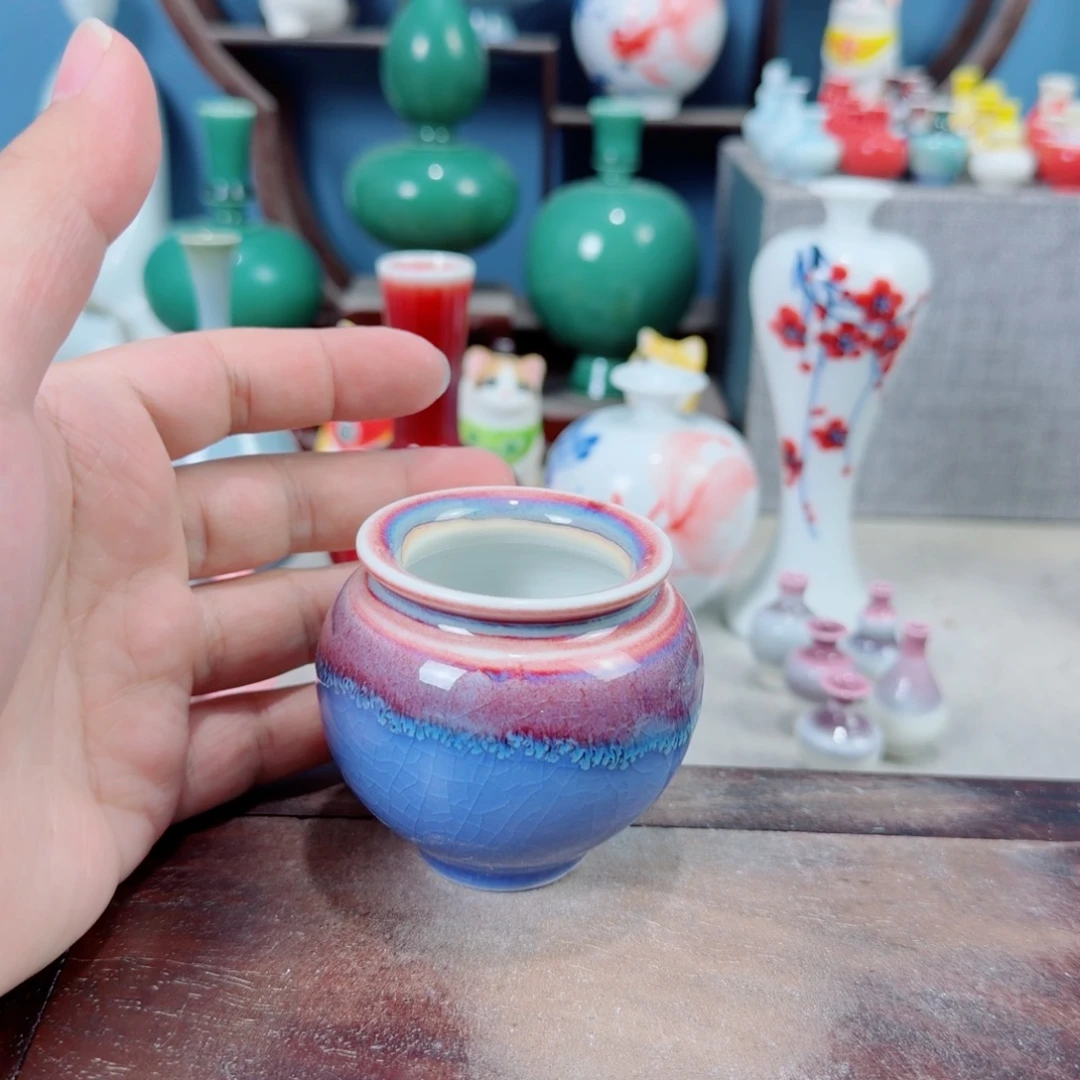 陶瓷手工小花器摆件