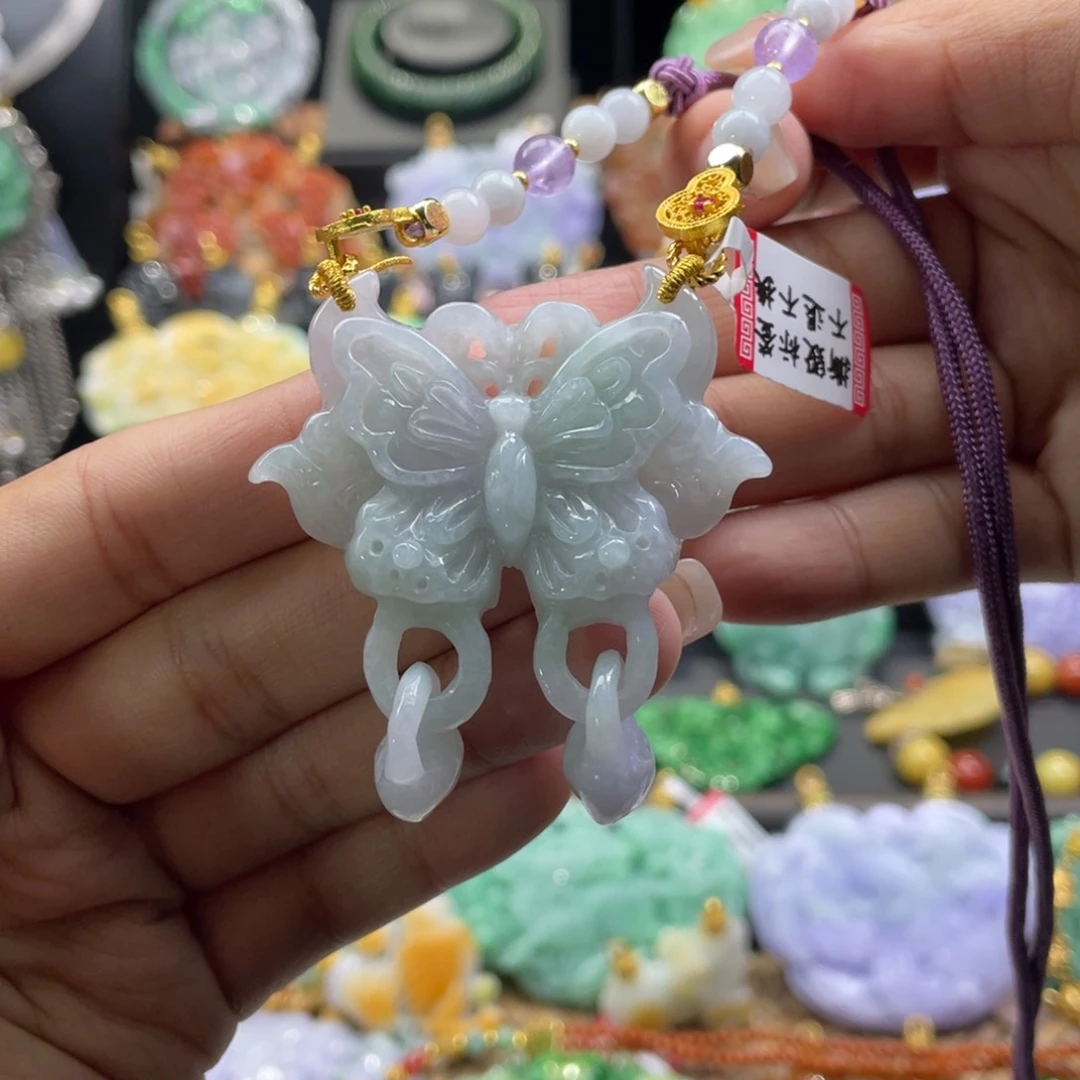 翡翠未镶嵌颈饰代编织