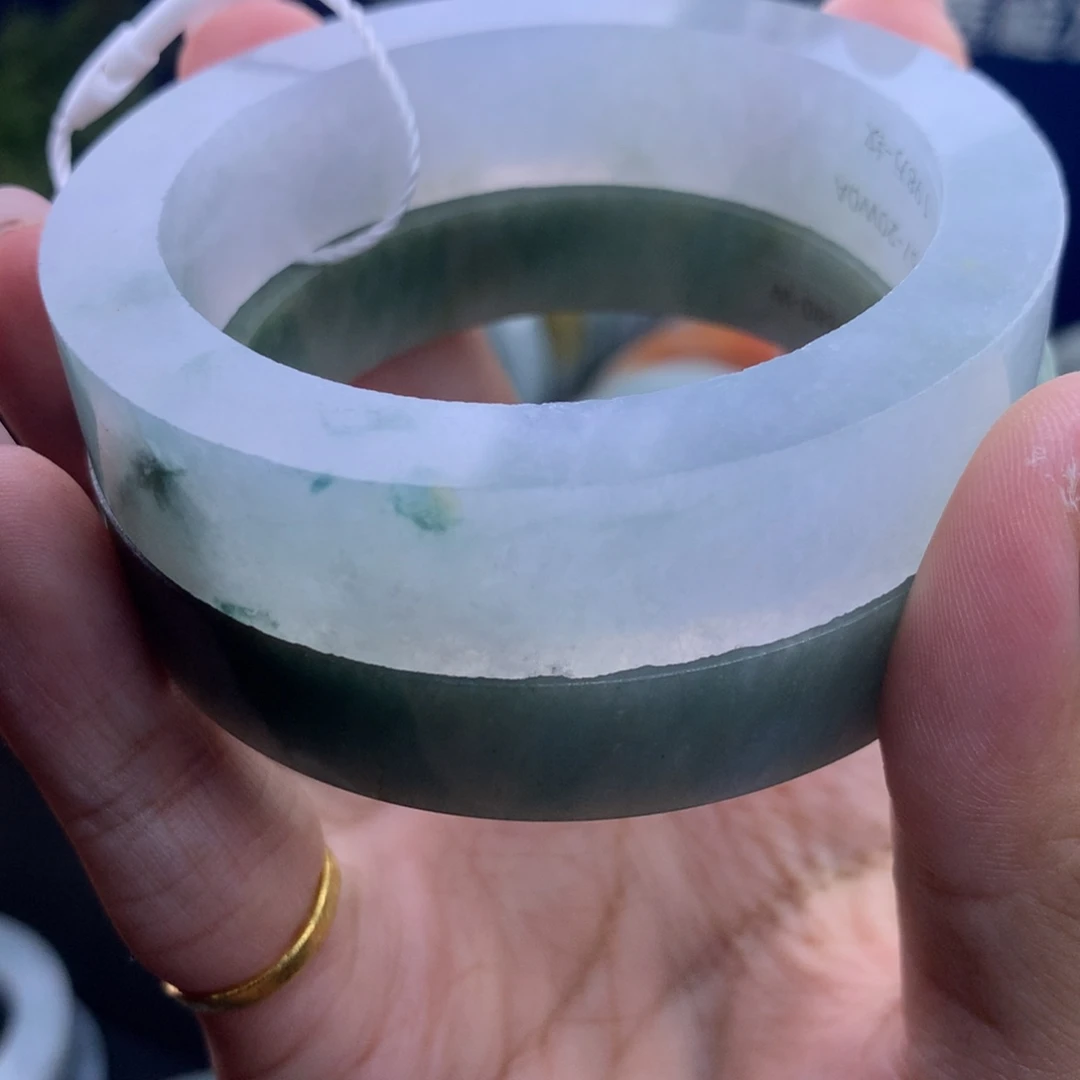 定制翡翠未镶嵌手镯不退不换冰飘花