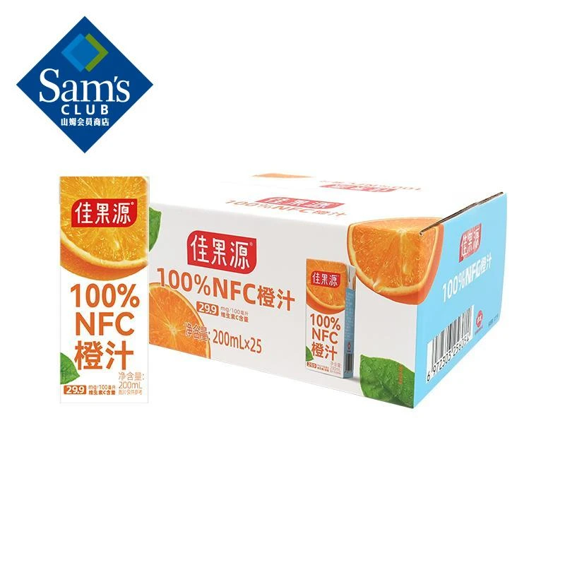 佳果源 100%NFC橙汁 200ml*25 200mL*25盒