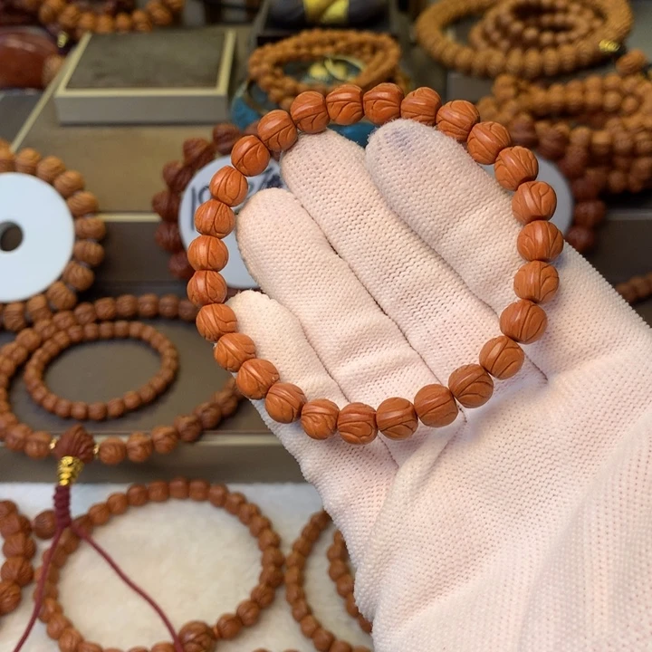 海***线手串桃核秦岭龙纹