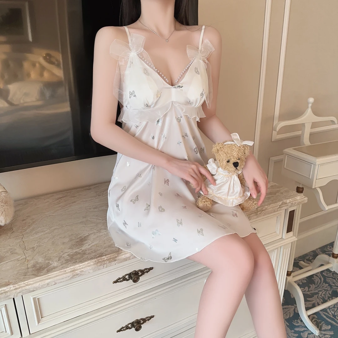 仙女教母【80-140】蕾丝睡裙性感纯欲风睡衣女高级感纯欲风吊带新款