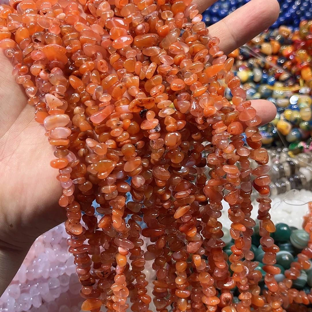 玛瑙/玉髓合金珠宝半成品南红A货一条80mm