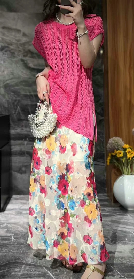 烧花小鱼尾裙，新增红色