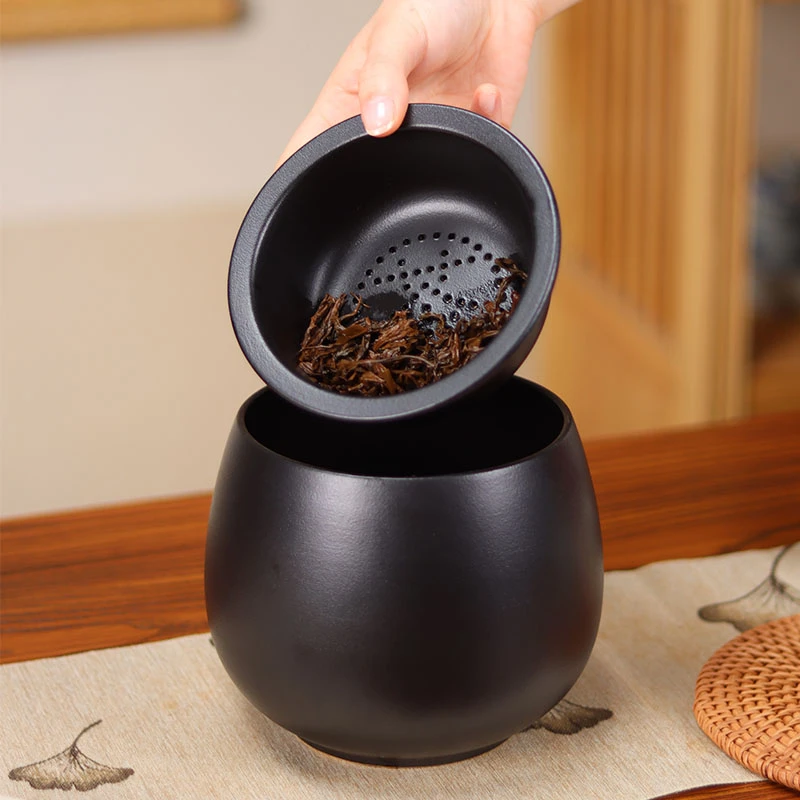 茶渣缸茶洗建水陶瓷带盖子过滤茶孟茶渣罐家用功夫茶具茶桌废水桶