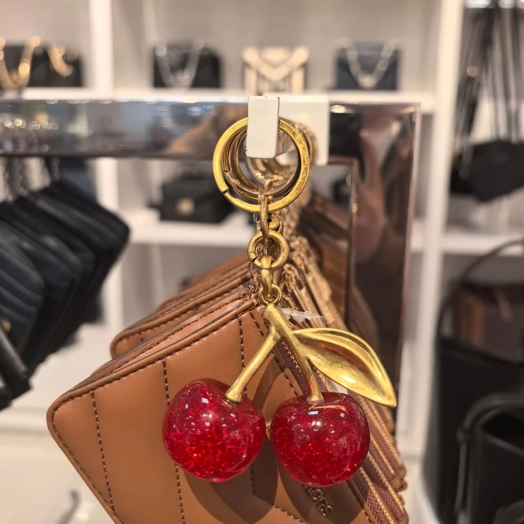 水晶樱桃钥匙扣包包挂件女包饰品