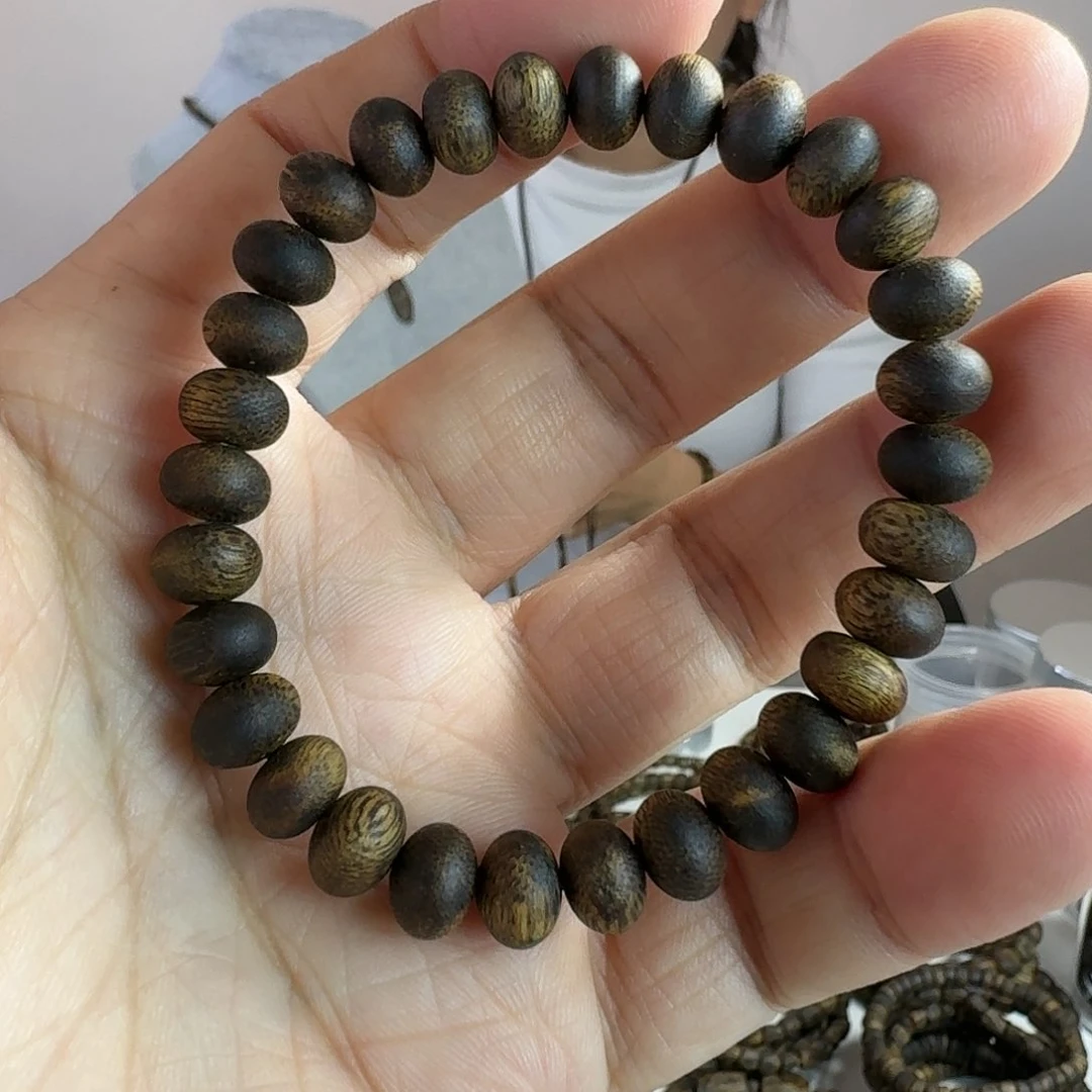 沉香手串用****0奇楠算盘珠单圈8MM多样性发货