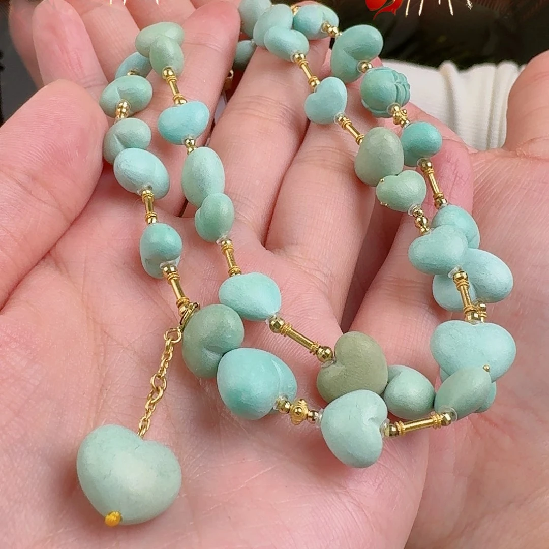 绿松石珠宝奇石18K金镶嵌