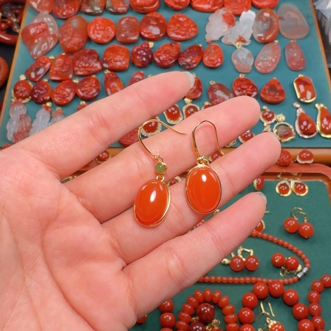 南红玛瑙南红玛瑙银S925镶嵌