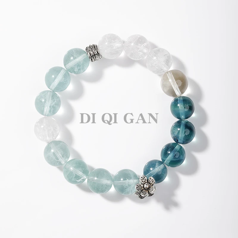 【春山可望】第7感 绿萤石+白阿塞+黄水晶天然水晶多样性发货