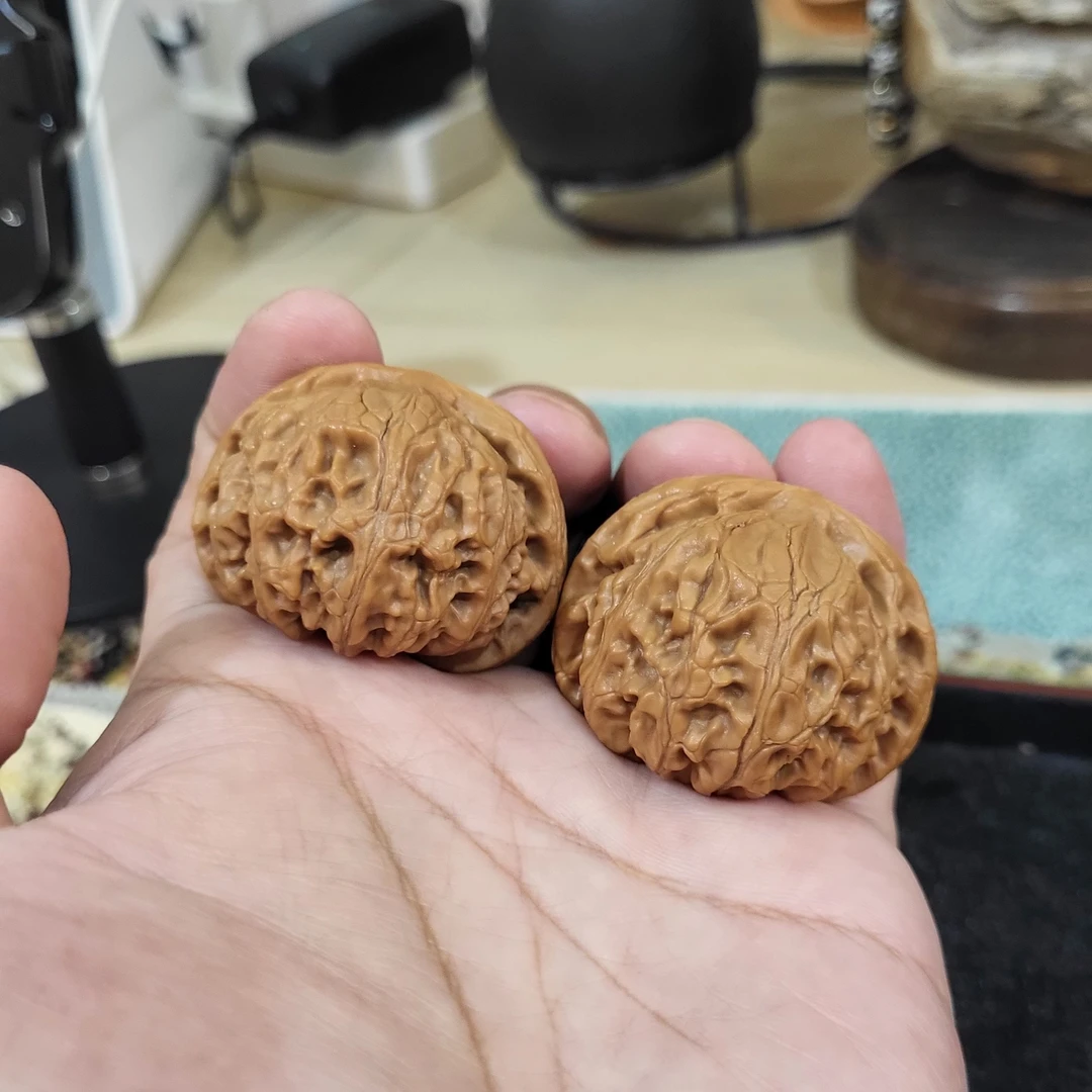 文玩核桃，实图，42宫灯，微修尖