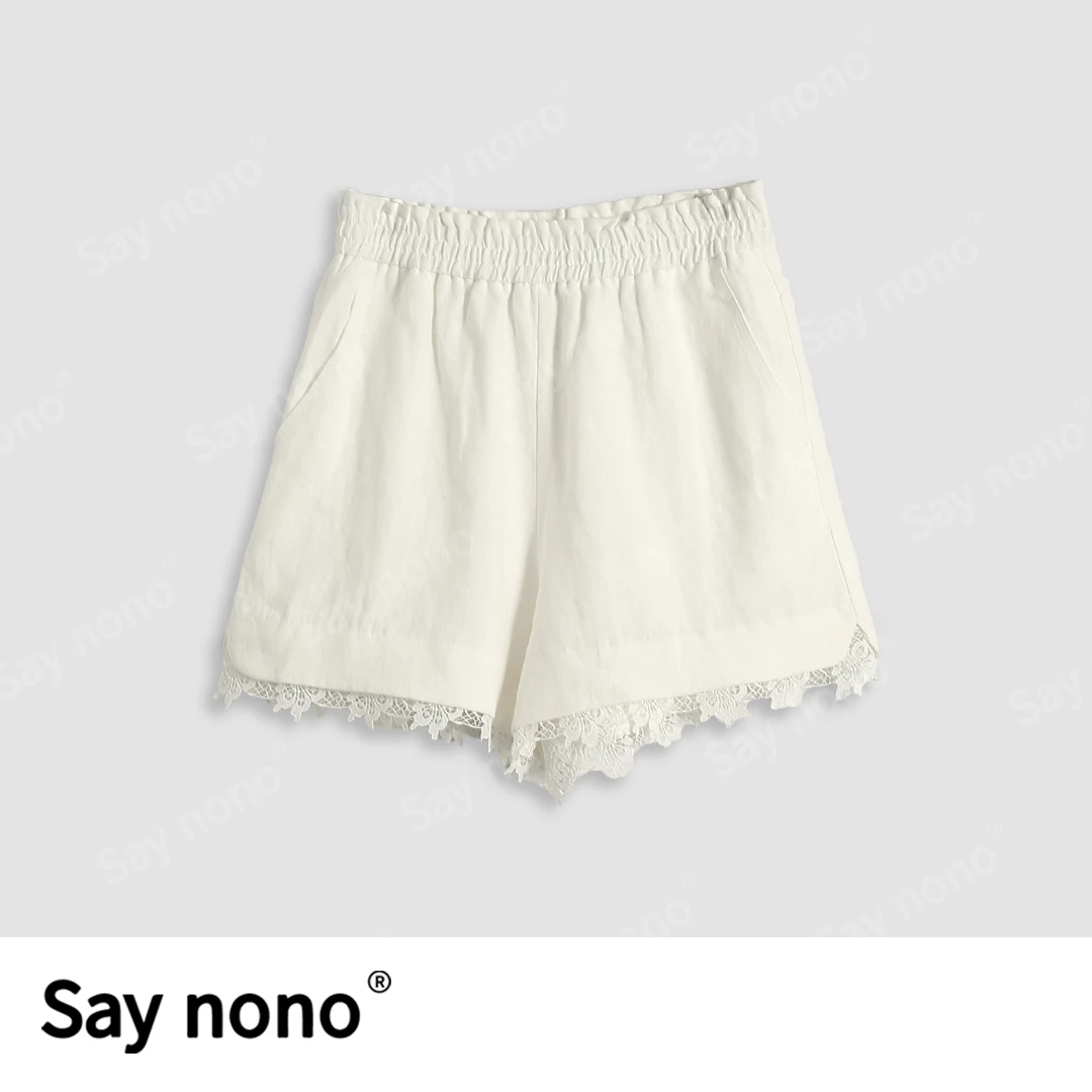 懒猫nono│Saynono 100亚麻休闲A字呼吸短裤/JHX88103