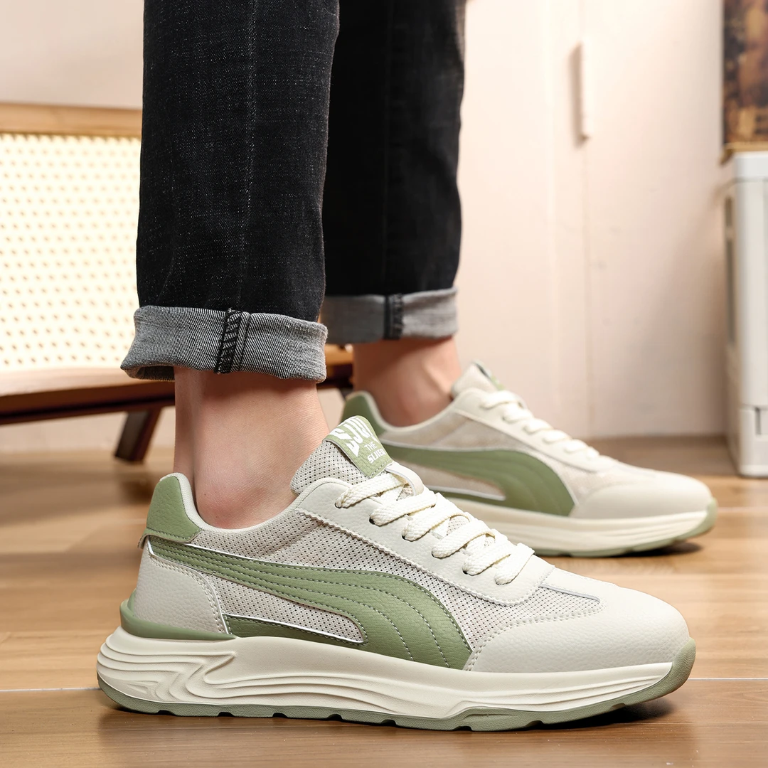 2025男士夏季网面透气休闲运动轻便百搭潮流时尚跑步软底板鞋潮鞋