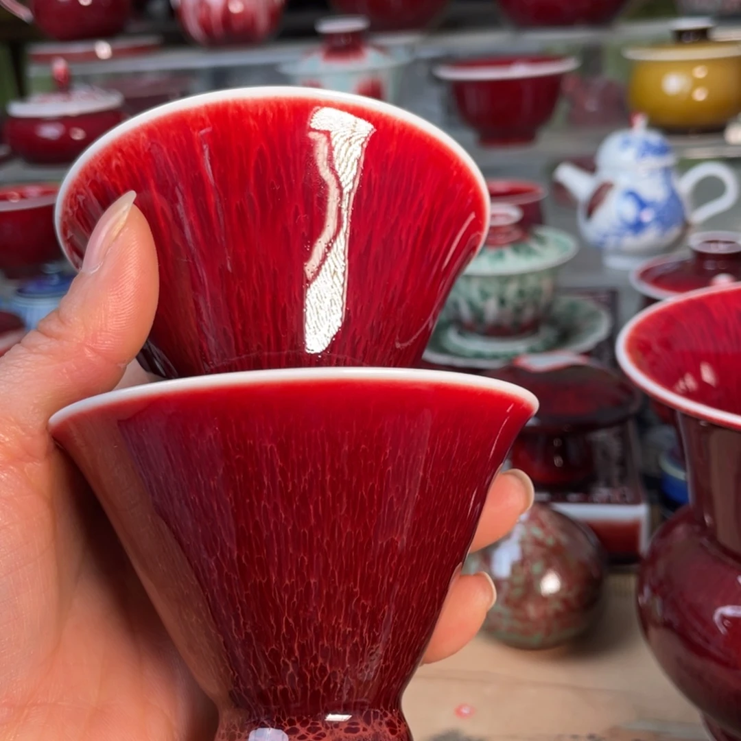 ****️景德镇原矿釉高脚斗笠