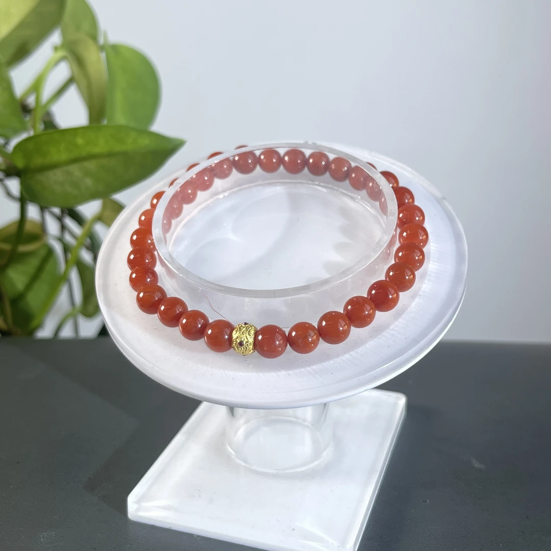 JXW19-011  南红-手串（含s925银配饰）