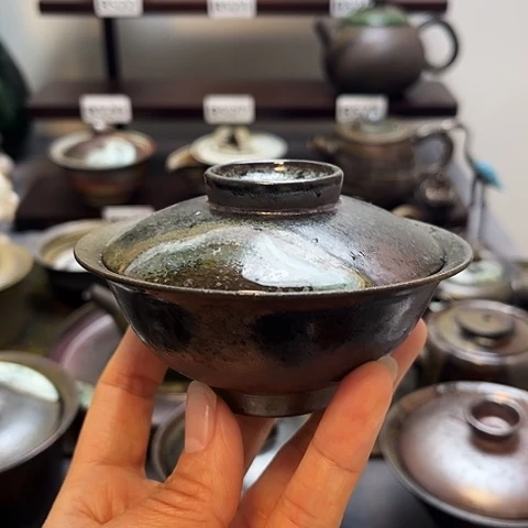 让***来茶盏景德柴烧茶具-纯手工茶具