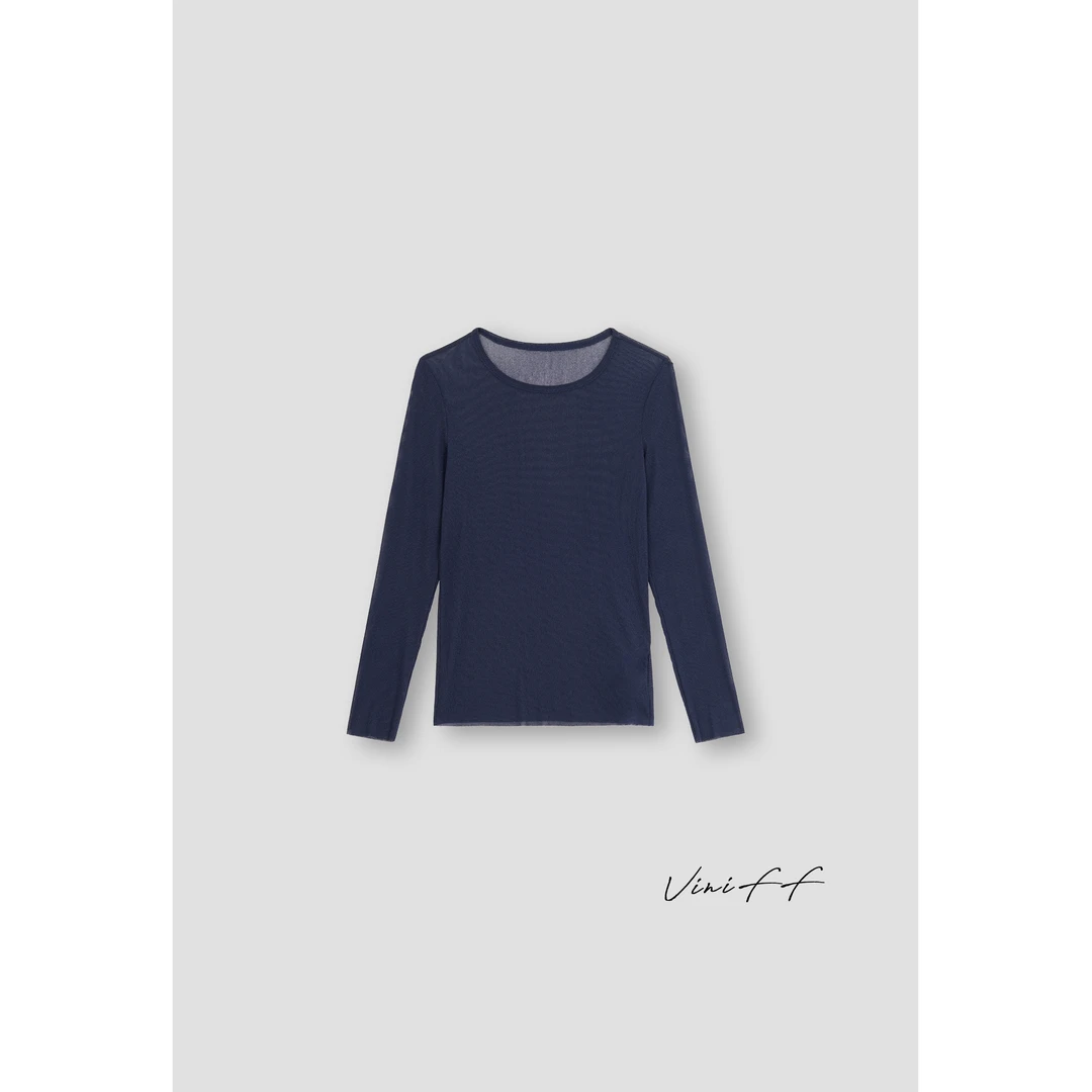 ViniFF薇妮｜2025S/S 早春新款 长袖圆领T恤WZ5CX034