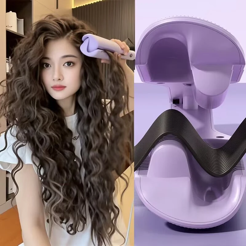 32mm深V法式蛋卷快速定型水波纹卷发棒蓬松蛋蛋卷夹大波浪卷发