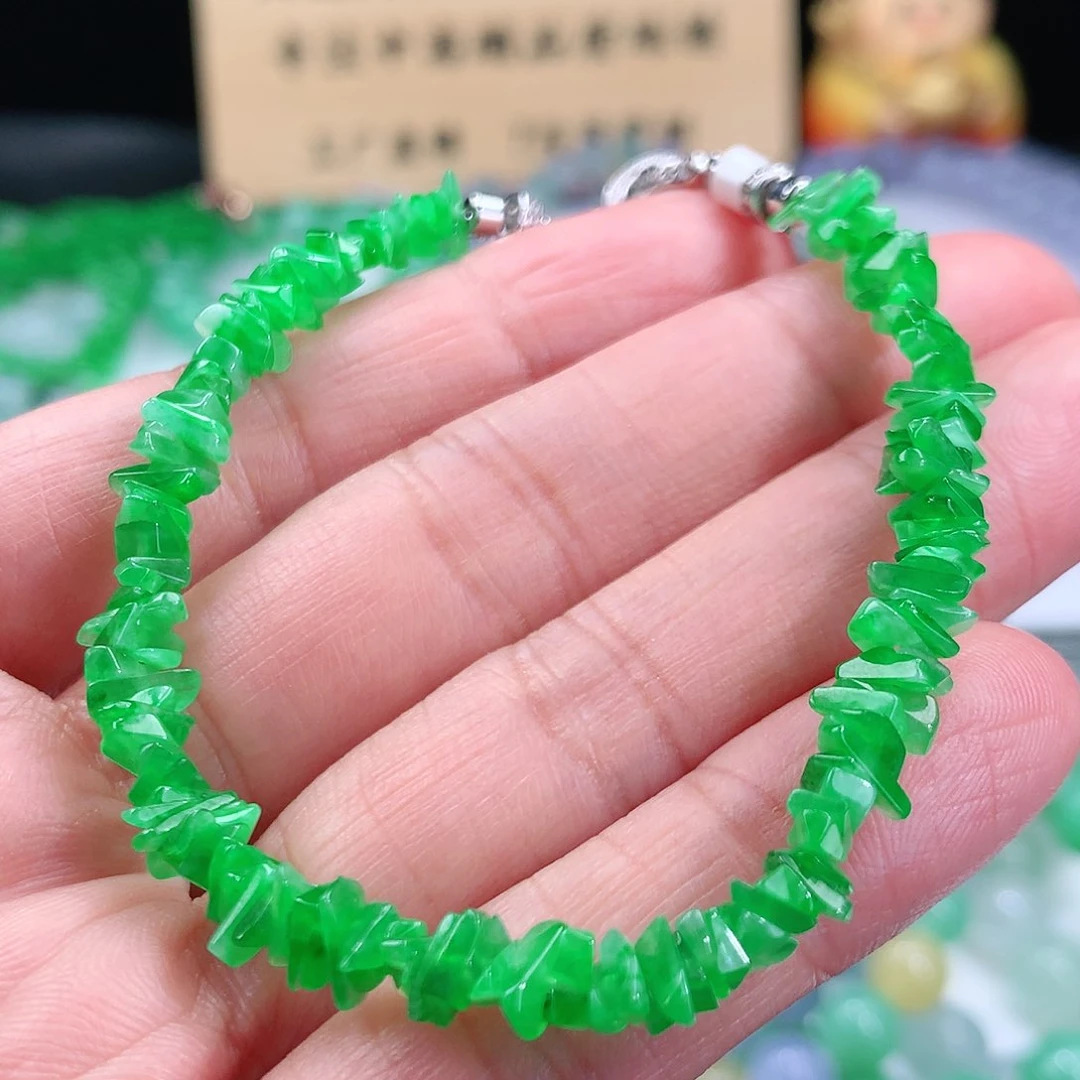 翡翠手链未镶嵌岁岁平安