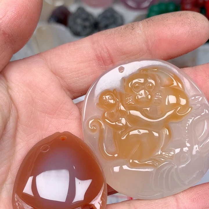 玛瑙/玉髓颈饰未镶嵌芯*