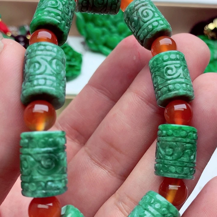 翡翠未镶嵌手链手串