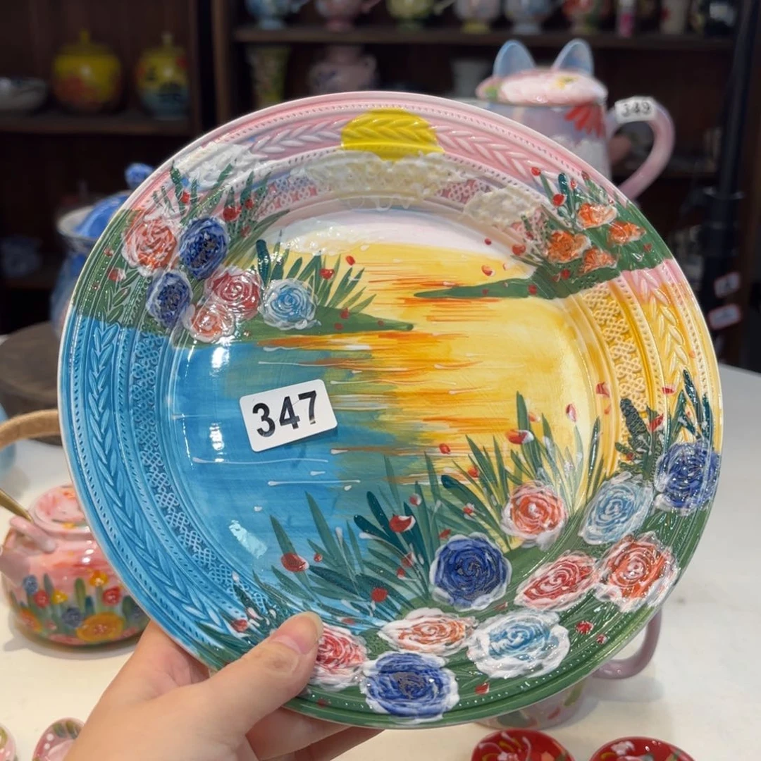 景德镇手绘高温釉下彩陶瓷茶具