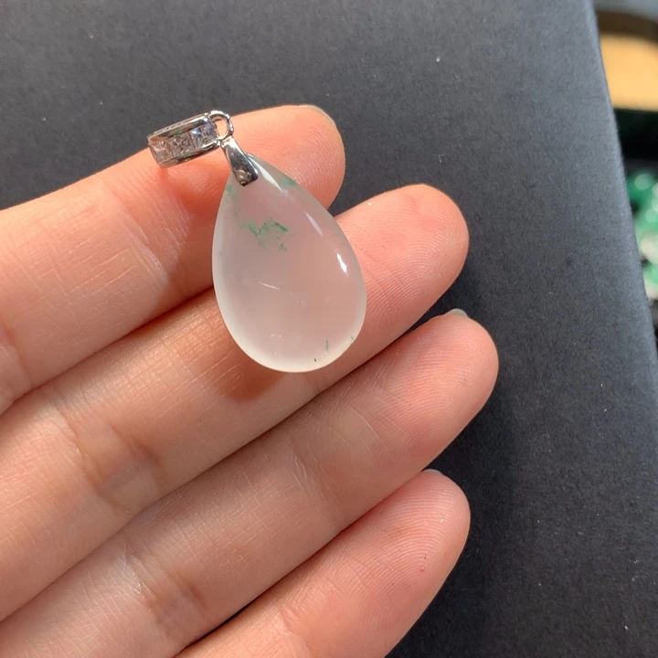 石英质玉银S925镶嵌颈饰