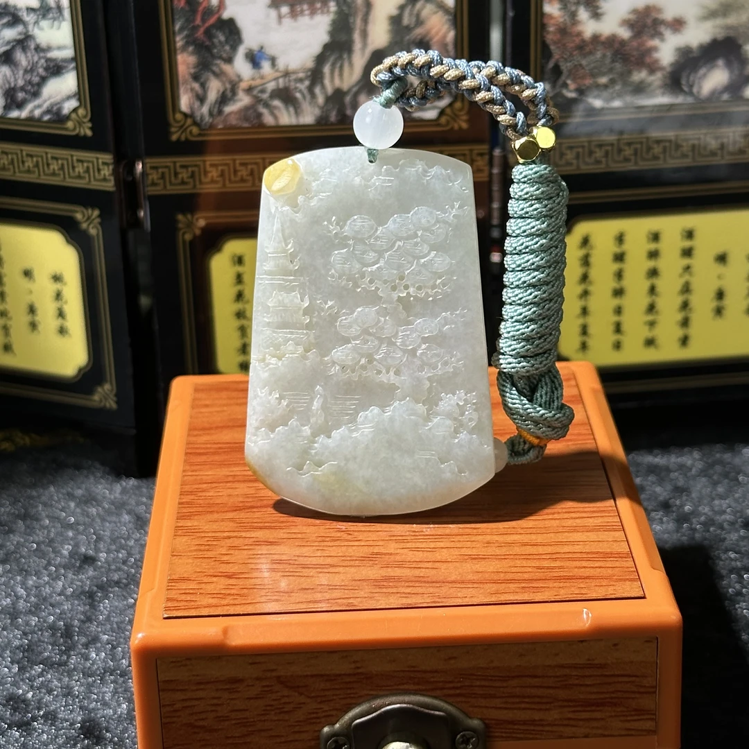 5275-天然翡翠-山水牌