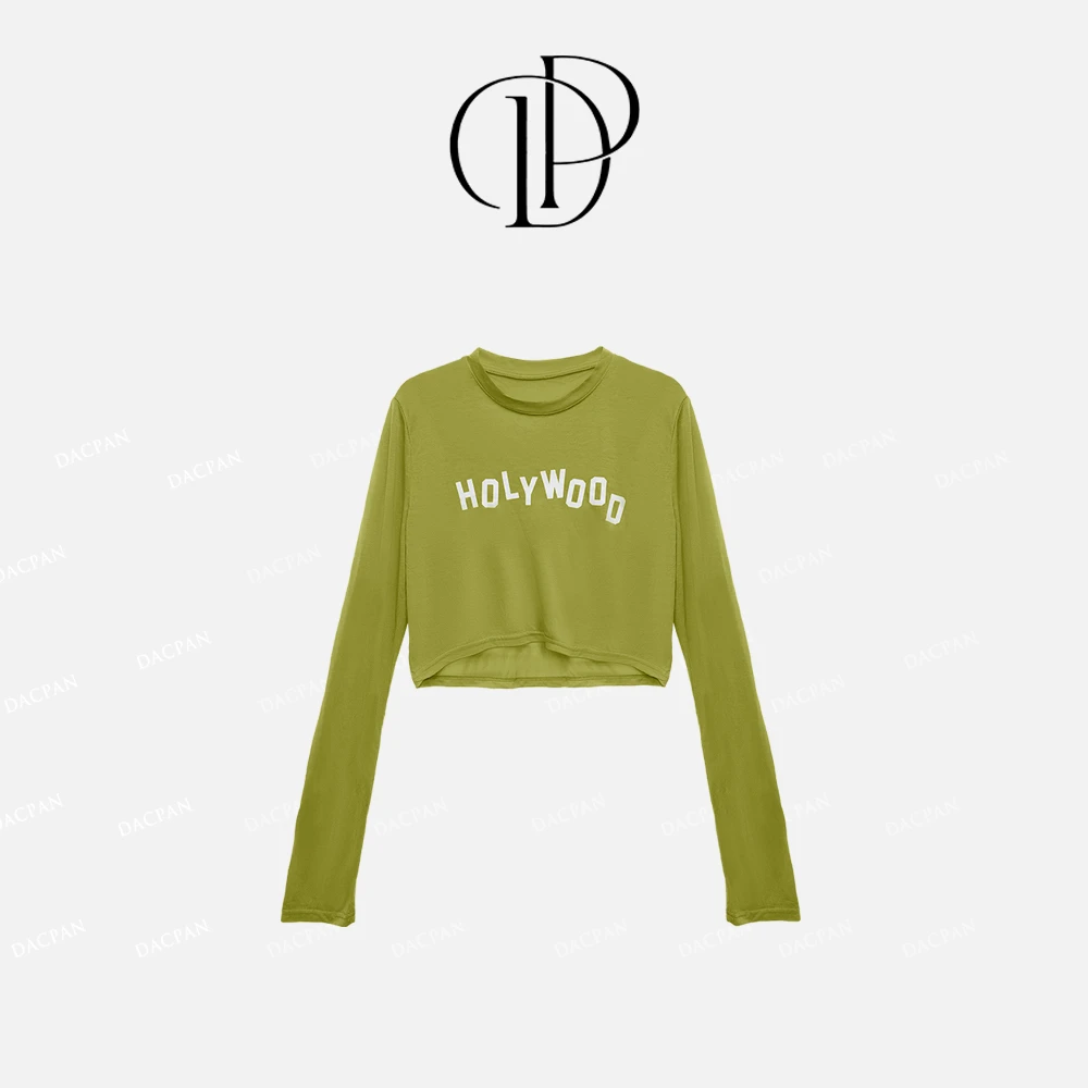 DACPAN-“好莱坞打卡”字母印花短款防晒上衣 2025/盼·PP 445